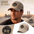 thumbnail image 2 of WULMLEO 911 Memorial 25th Anniversary Hats 911 Memorial We Will Never Forget Hat Women Men Patriotic American Flag Baseball Cap D One Size, 2 of 6