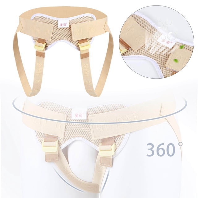 Hernia Support Belt Guard for Men with 4 Pads Pads Pain Support Recovery 2 Cotton 2 Gel Pads
