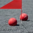thumbnail image 3 of EeaseCA 4 Pcs Solid Color Triangle Iron Stick Flag Track and Field Flag Shot Put Flag Marker for Outdoor Shcool Game (Red), 3 of 8