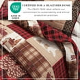 thumbnail image 3 of Rustic Woodland Reversible Full / Queen Quilt Set with Shams (Hemlock Red / Brown), 3 of 6