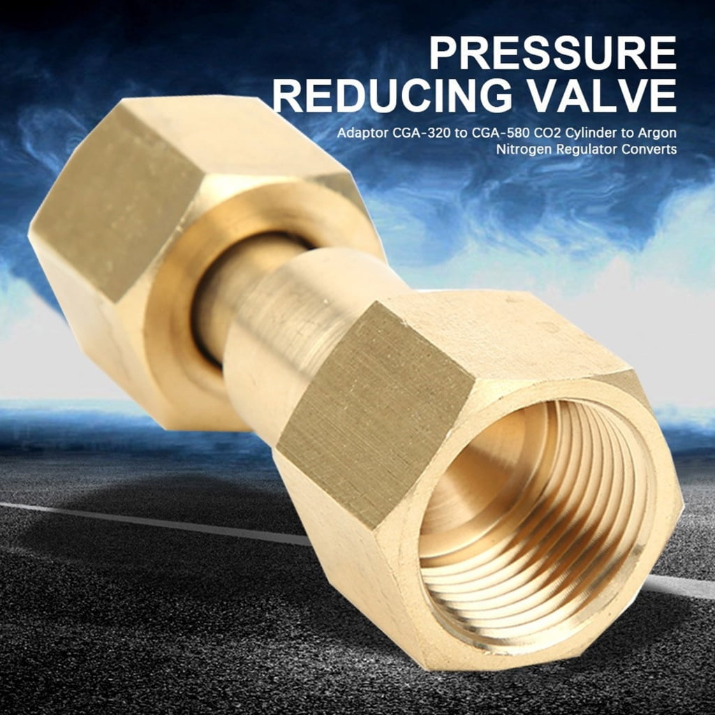 Geemin Heat Resistant CO2 Cylinder To Argon Regulator Brass Nut Adapter Standard Threading Leak Proof Brass Regulator Adapter