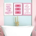 thumbnail image 4 of 3Pcs Pink Bow Bathroom Canvas Wall Art Bowknot Coquette Posters Prints Preppy Picture Decor For Bathroom Washroom Restroom 16x12in Framed, 4 of 6