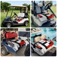 thumbnail image 6 of Golf Cart Seat Covers for 2 Seater,Red Black Microfiber Cart Seat Towel Blanket,Abstract Geometric Grey White Middle Century Absorbent Breathable NonSlip Bench Seats Protector for Golf Course 51"x31", 6 of 9