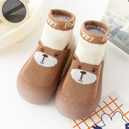 

MIASHUI Baby Shoes Spring And Summer Children Toddler Shoes Boys And Girls Socks Shoes Flat Bottom Non Slip Breathable Cartoon Face Pattern