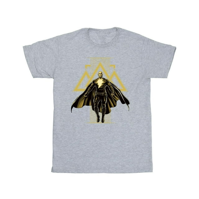 DC Comics T-Shirt Garçon Black Adam Symboles Dorés Montants
