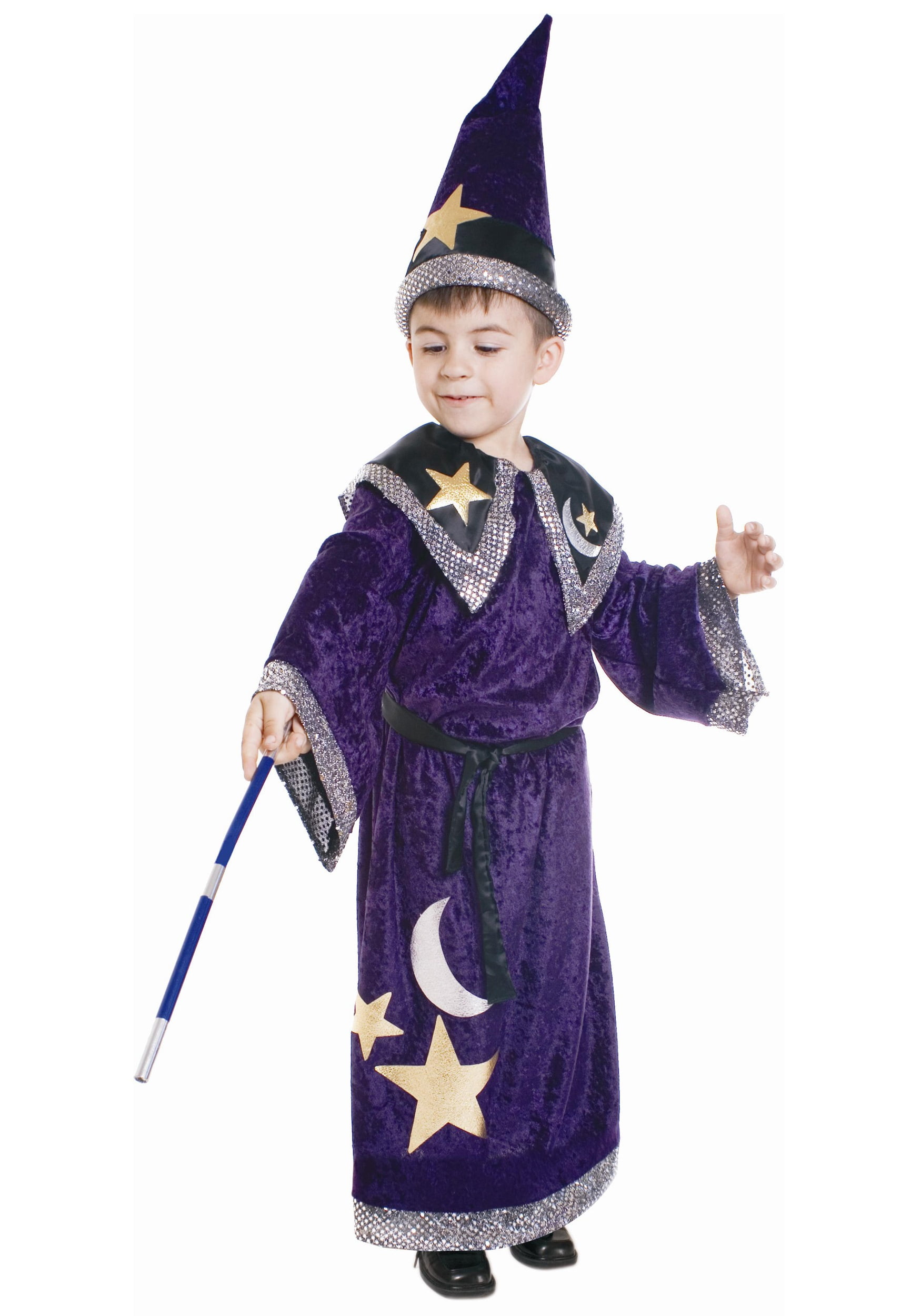 Will Wizard Outfit Purple Stranger Things Fancy Dress Up Halloween Child Costume 
