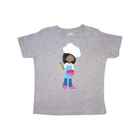 

Inktastic African American Girl Baking Girl Brown Hair Gift Toddler Toddler Girl T-Shirt