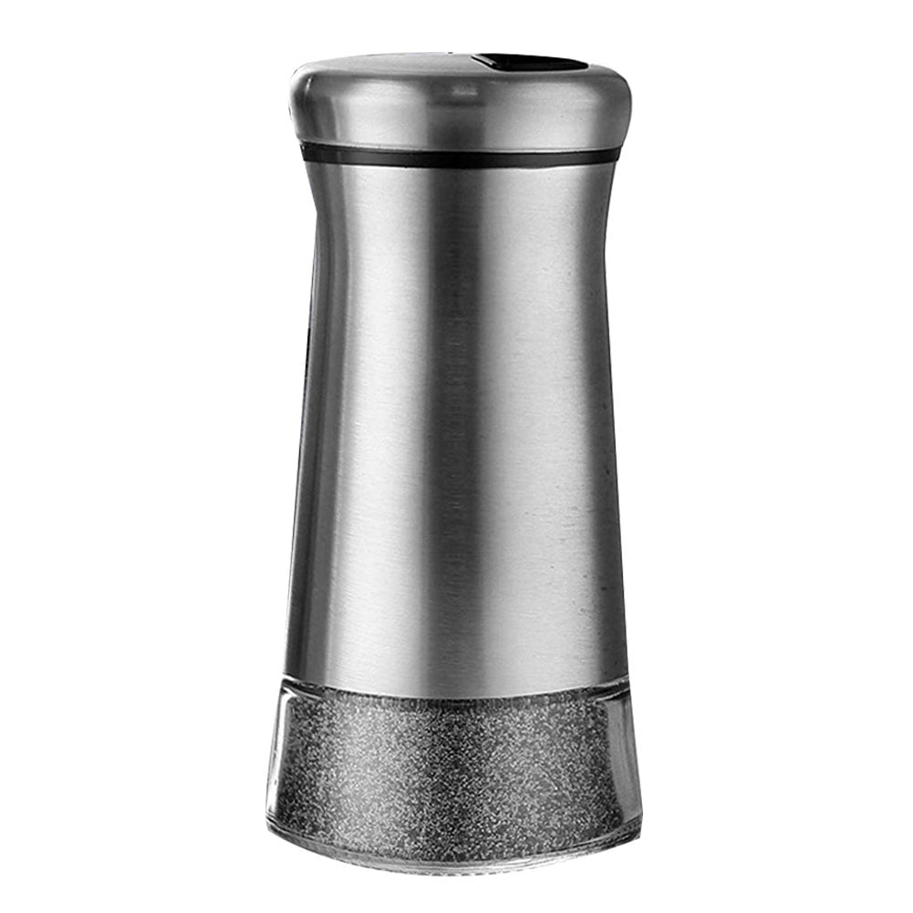 NUZYZ Salt Spice Shaker Dispenser Adjustable Pour Holes Stainless Steel