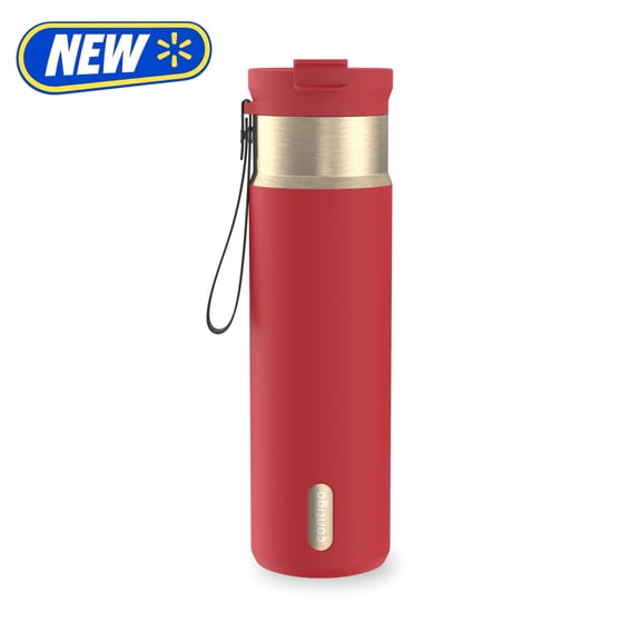 Contigo DualSip 24 oz Leakproof Insulated Water Bottle with Carrying Strap and 2-Way Lid