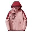 thumbnail image 1 of Fankiway Veste d'Extérieur Chaude Coupe-Vent Deux Pièces pour Femmes, Rose 4TG, 1 of 3