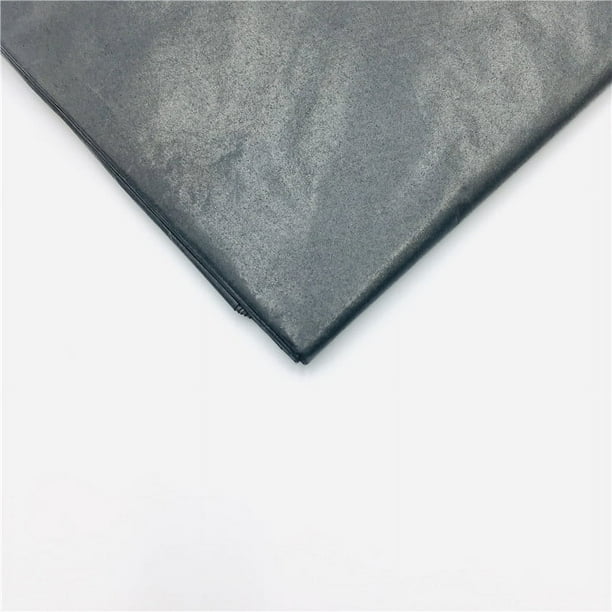 XmhyTop-A Papel de seda negro para envolver regalos, 50 x 66 cm, 10 hojas para manualidades y decoración de embalajes.