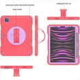 thumbnail image 3 of Kids Case for iPad Pro 11 Inch (2022/2021/2020/2018 Model), iPad Air 5/4 (10.9-Inch), Military Grade Shockproof Rugged Protective Cover with Built-in Stand/Pencil Holder Shoulder Strap, Red Purple, 3 of 12