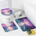 thumbnail image 4 of Dolphins in Fantasy Lake Shower Curtain Waterproof Bathroom Curtain Set with Hooks Home Decor Bathroom Curtains 4pcs, 4 of 8