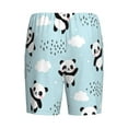 thumbnail image 2 of Haiem Cute Panda Bear Men's Pajama Short with Soft Woven Cotton Elastic Waistband Sleep Short-Small, 2 of 9