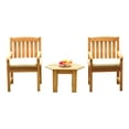 thumbnail image 4 of Grade-A Teak Dining Set: 2 Seater 3 Pc: Adirondack Side Table And 2 Devon Arm Chairs Outdoor Patio WholesaleTeak #51DV0003, 4 of 6