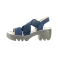 thumbnail image 2 of FLY London Taji Suede Sandal, 36, Blue, 2 of 5