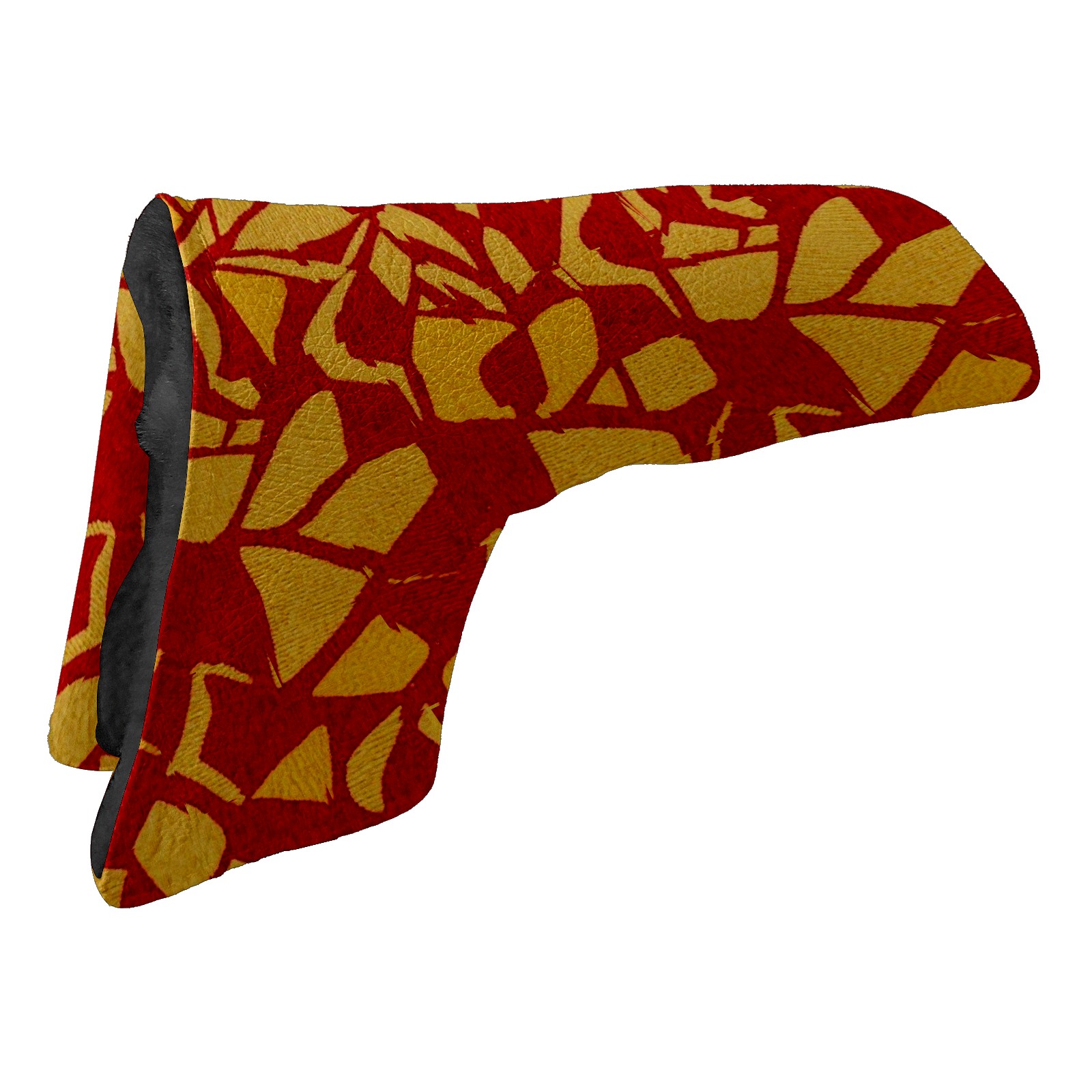 Golf Club Head Cover | Leather Golf Club Putte Headcover , Waterproof Golf Club Head Cover Set Driver Headcovers for Golf Clubs Men Women Red - Orange Fragment Pattern