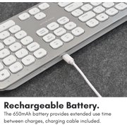 Macally Premium Bluetooth Keyboard for Mac - Compatible Apple Keyboard with Numeric Keypad - Multi Device Wireless for Macbook Pro/Air, Mac Mini Pro, iMac, Laptop