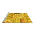 thumbnail image 2 of Ahgly Company Machine Washable Indoor Round Persian Yellow Traditional Area Rugs, 3' Round, 2 of 4