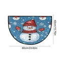 thumbnail image 3 of PEIBang Christmas Half Round Door Mat for Indoor Entrance,Half Circle Area Rug Semi Circular Door Mat for Floor Bathroom Living Room Bedroom Kitchen Fireplace, 3 of 6