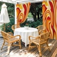 thumbnail image 4 of Outdoor Curtains for Patio Waterproof, Orange Yellow Outdoor Privacy Panels Grommet, Modern Ombre Abstract Aesthetic Art Blackout Outside Curtains for Porch/Cabana/Pergola/Gazebo 54"x95", 1 Panel, 4 of 8