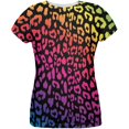 thumbnail image 1 of Rainbow Cheetah Print All Over Womens T-Shirt, 1 of 1