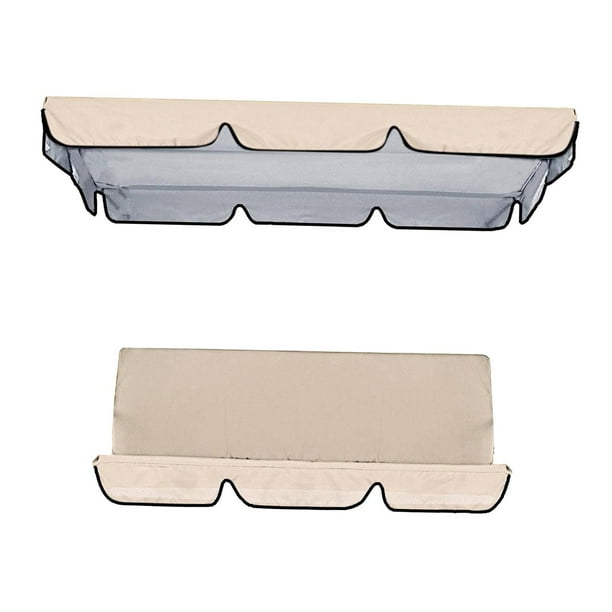 Funda protectora para columpio de patio, duradera, ligera, impermeable, para jardín, 3 plazas Beige