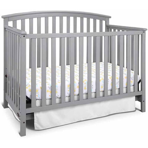 graco freeport 4 in 1 convertible crib pebble gray