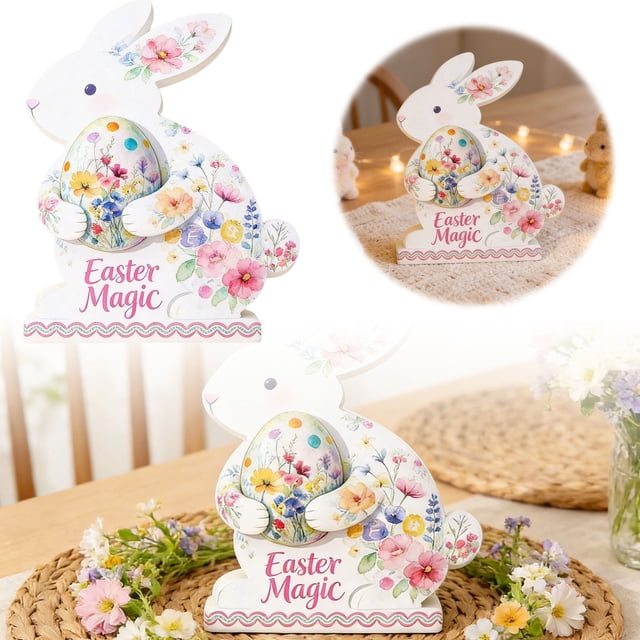 The Easter Bunny PVC Panel Decorative Piece Is Suitable For Indoor Celebration Centers Or Party Occasions.