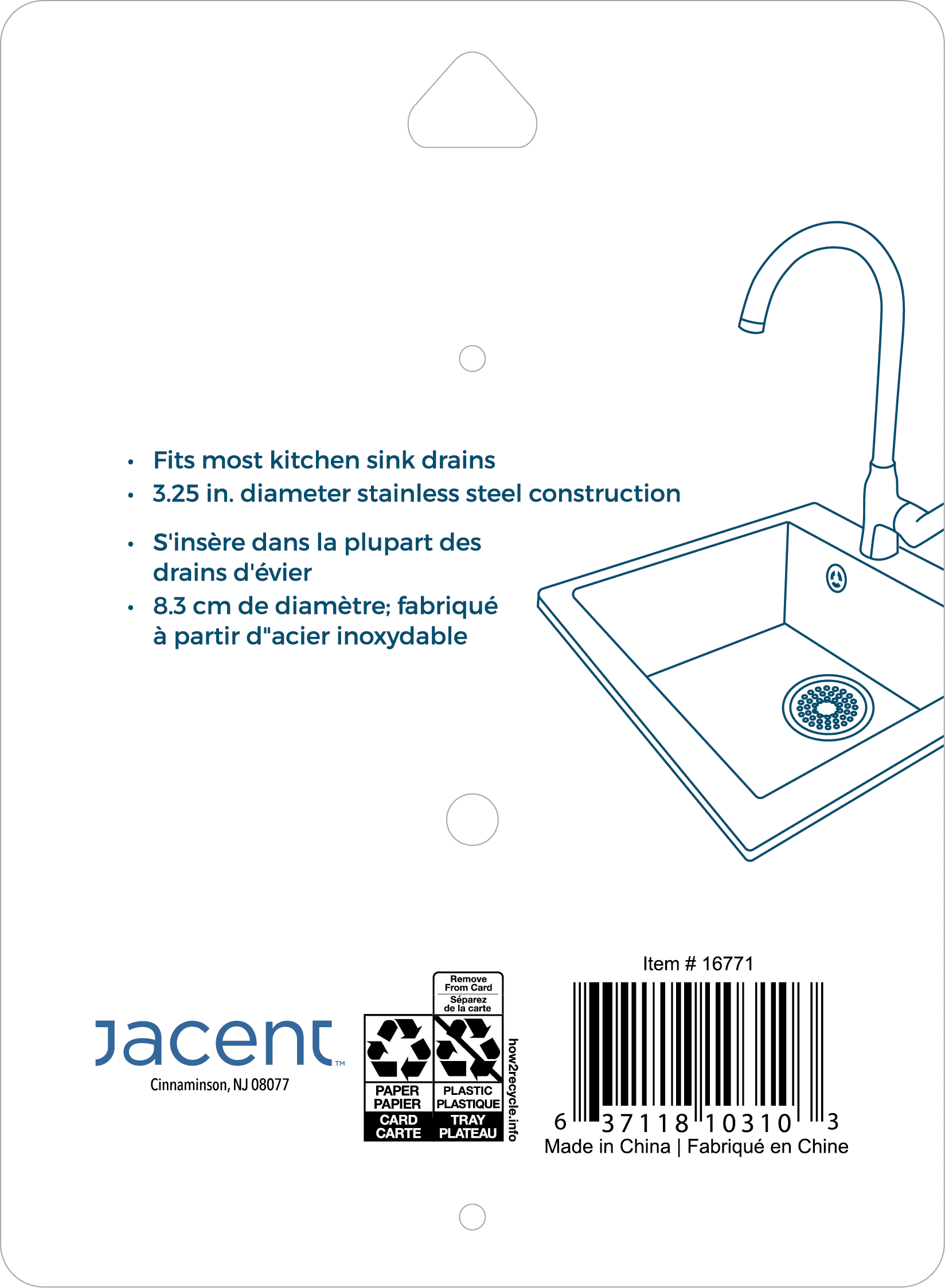 Key & Castle Combo Sink Strainer and Stopper