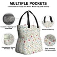 thumbnail image 3 of Pioneer Flower Floral Print Pattern Drawstring Lunch Bag Women - Drawstring Lunch Bag Insulated for Work Office - Stain-Resistant Large Lunchbags for Women with Multi-Pockets, 3 of 6