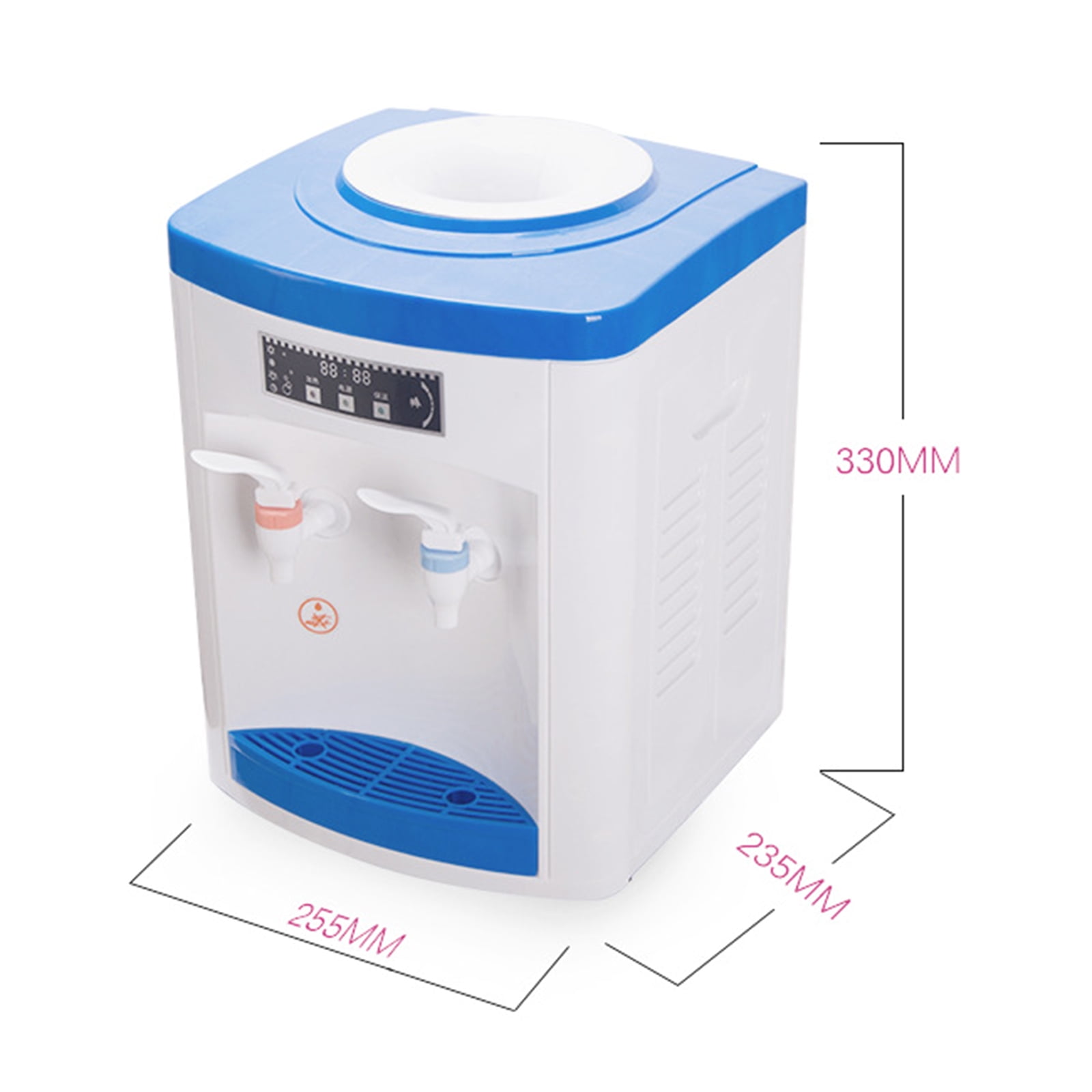 Water Cooler with Universal Smart Seat, Compatible with Different Bottled Water Sizes, 304 Stainless Steel Liner, Large Detachable Water Box