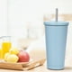 thumbnail image 1 of Vaso aislante de acero inoxidable 500 ml - Aislamiento al vacío, taza portátil para viajar, taza de café de gran capacidad con asa, 1 of 3