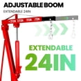 thumbnail image 6 of Zhuotong Heavy-Duty Hydraulic Engine Hoist, Shop Crane with 360° Casters, Extendable Boom Engine Lift, Portable Hoist for Garage, Auto Repair & Warehouse, 6 of 8