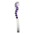 thumbnail image 4 of 0.23 ctw Wedding Band for Women - 18K White Gold Natural Amethyst Stackable Eternity Ring, 4 of 6