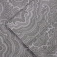 thumbnail image 5 of Decorative Italian Paisley Cotton-Rich Sheet Set - Queen, Grey, 5 of 7