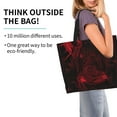 thumbnail image 2 of Balery Red Gothic Skeleton Throne Bolsa Tote Estilo Estético con Cremalleras, Bolsa de Hombro, Bolsa de Compras Grande y Plegable, 2 of 8