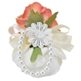 thumbnail image 3 of Flor De Muñeca, Ramillete De Muñeca De Flor De Baile Diseño Elegante Flor De Seda De Moda Para Boda Para Aniversario Para Fiesta De Baile Cergrey Naranja, 3 of 8