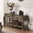 thumbnail image 3 of ACME Ragenardus 2 Drawer Wooden Console Table with Bottom Shelf in Vintage Oak, 3 of 5