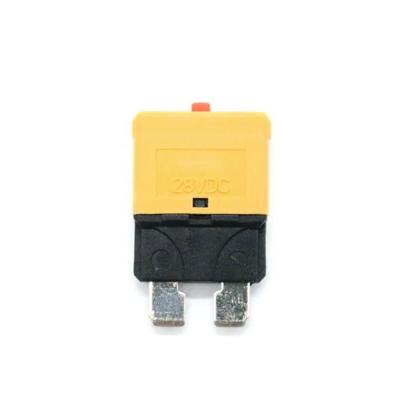 BRIGHTFUFU Car Fuse Tap Circuit Breaker Yellow Alloy Thermal Protection Automotive Use 1Pack