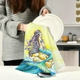 thumbnail image 6 of Dreamtimes Beautiful Mermaid Kitchen Towels Set of 1 Dishcloths Hand Towels Tea Towels Ultra Absorbent for Cleaning Washing Drying Dishes Tableware 28'' x 18'', 6 of 7
