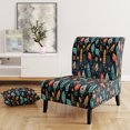 thumbnail image 2 of Designart "Nomadic Mosaic II" Multicolor Paisley Upholstered Accent Chair - Glam Arm Chair For Bedroom, 2 of 7