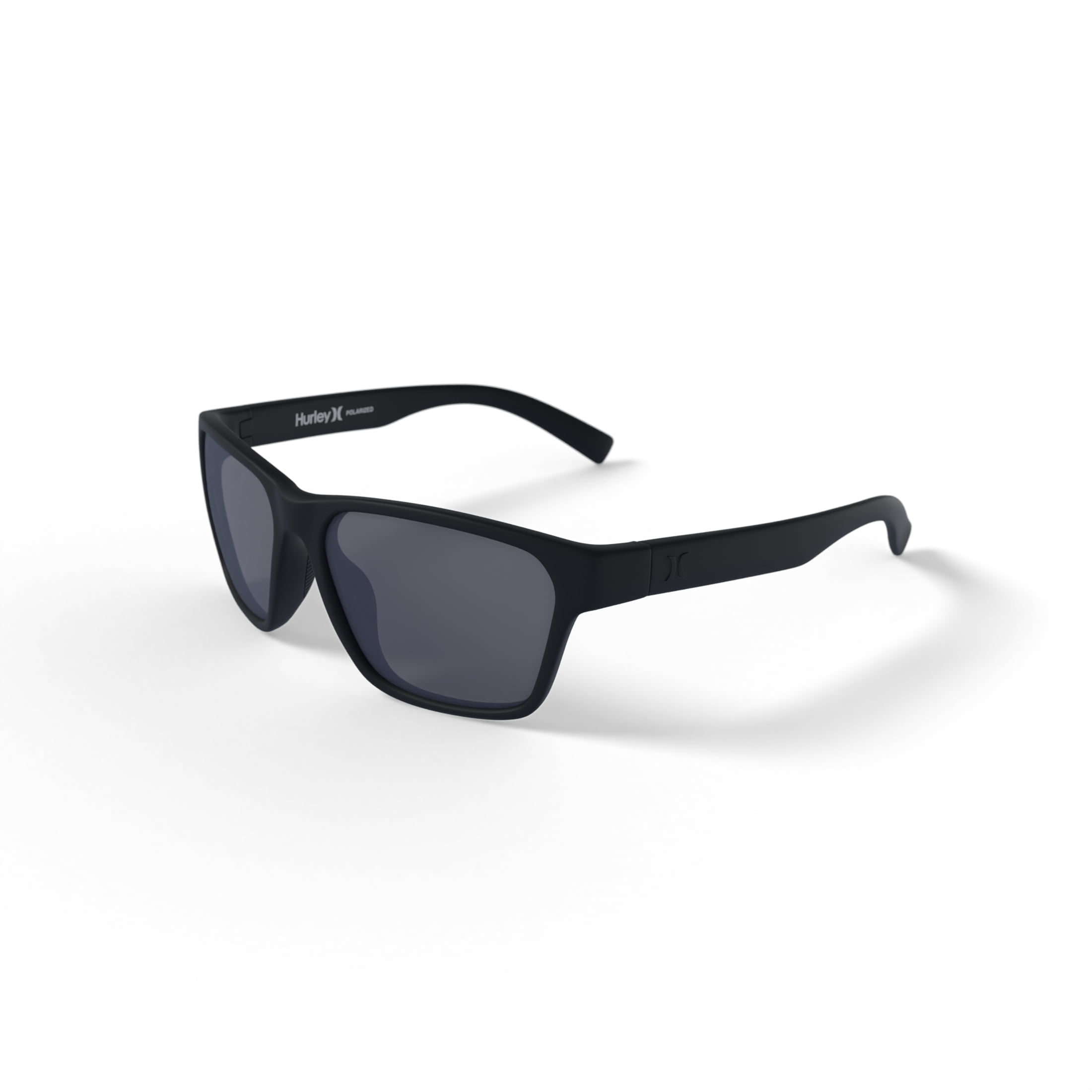 Hurley Cloudbreak Black Frame Sunglasses with Smoke Solid Polarized Lens