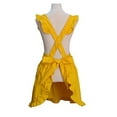 thumbnail image 2 of Hyzrz Lovely Yellow Handmade Cotton Retro Aprons for Women Cake Kitchen Cook Apron with Pockets for Gift, 2 of 2