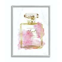 Stupell Industries Glam Perfume Bottle Gold Pink Framed Wall Art by Amanda Greenwood