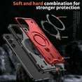 thumbnail image 4 of TECH CIRCLE Magnetic Case for Galaxy A15, [Compatible with MagSafe] Built in 360° Rotatable Ring Holder Kickstand Slim Shockproof Protective Phone Case for Galaxy A15 6.5" 2024,Red, 4 of 6
