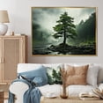 thumbnail image 1 of Designart Trees framed wall art decor, Tree Gold framed wall art, Tree Pines I , Red Traditional Gold framed wall art, 20x12 inches Gold Frame, 1 of 5