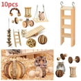 thumbnail image 1 of Pet Playground With Health Promotion, Easy Installation For Natural Wooden Ladder And Multifunctional Pet Toys, 10 Piece Set Suitable For Rabbits Guinea Pigs Chinchillas Hamsters Gerbils Rats Birds, 1 of 6
