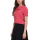 thumbnail image 4 of INSPIRAR CHIC Blusa de Mujer Vintage con Cuello Peter Pan y Corbata Casual Linda Camisa de Algodón con Botones M Rojo Pastel, 4 of 5