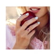thumbnail image 5 of 2.38 Carat (ctw) Lab-Created Ruby Pear Engagement Ring with White Topaz in 10K Yellow Gold, 5 of 5